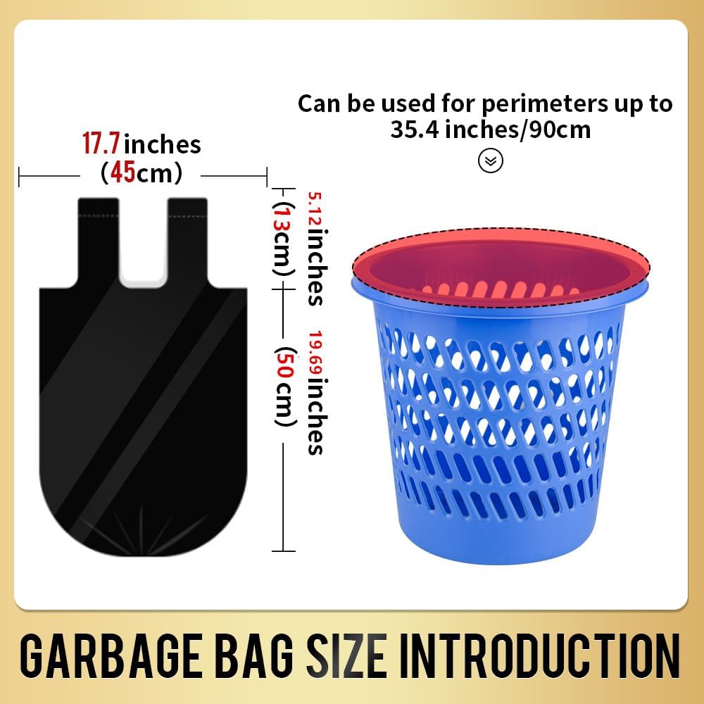 Small Trash Bags 240 Count Garbage Bags Waste Basket Liners for Bathroom, Kitchen,Bedroom - Image 2