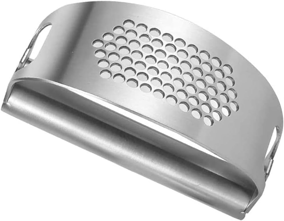 304 Stainless Steel Garlic Mincer Crusher Professional Kitchen Gadgets Two in One Garlic Chopper with Ergonomic Handle