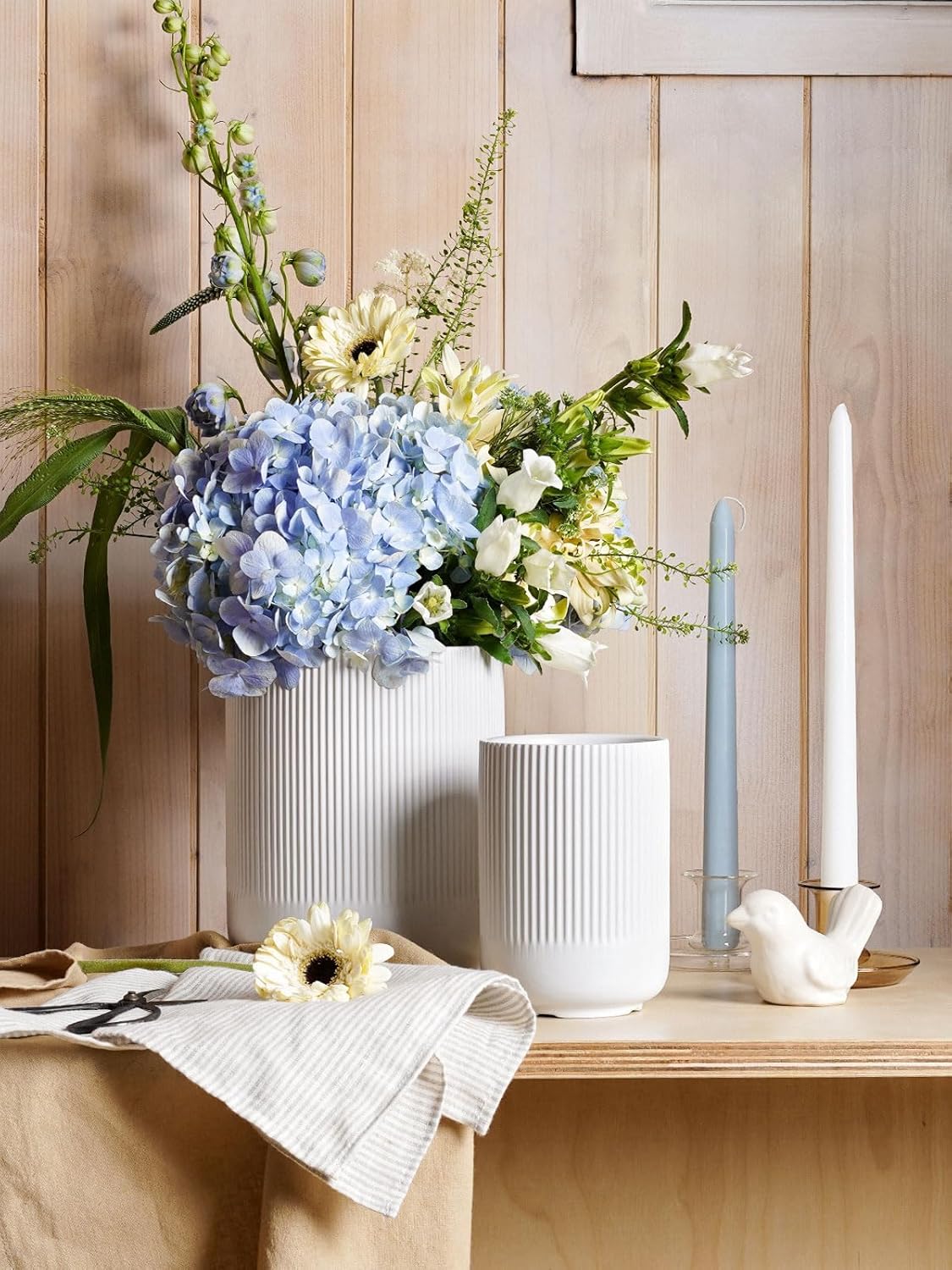 Ceramic Kitchen Utensil Holder Set, 7.3" and 5.4", Large and Modern Utensil Crocks for Countertop - Image 5