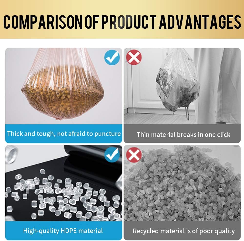 Small Trash Bags 240 Count Garbage Bags Waste Basket Liners for Bathroom, Kitchen,Bedroom - Image 6